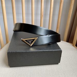 2 Color Vintage Top quality steel Triangle Buckle Belt Wide-3.3cm Real Leather Belt PD-862112