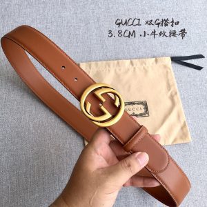 2 Color Vintage Top quality steel Buckle Belt Wide-3.8cm Real Leather Belt PD-862119
