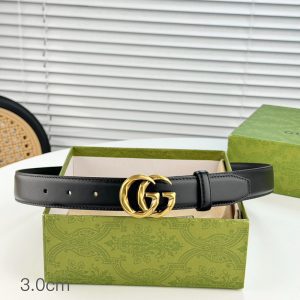 Fashion Top quality Golden Buckle Wide-3cm Real Leather Belt PD-862101