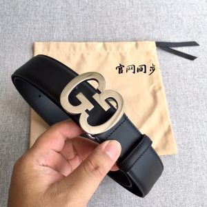 3 Color Classic Top quality metal Buckle Belt Wide-3.8cm Real Leather Belt PD-862118