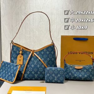 Blue canvas Bags Set-Size 11.4"x8.7"x4.7", 7.9"x4.7"x2.4", 3.9"x3.5" BB-921267