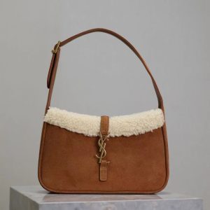 Fashion 9.8"x5.5"x2.4" Adjustable Strap Cashmere Handbag BB-921171