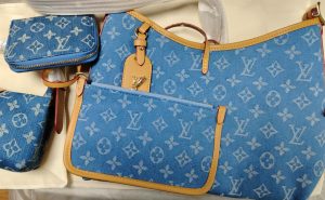 Blue canvas Bags Set-Size 11.4"x8.7"x4.7", 7.9"x4.7"x2.4", 3.9"x3.5" BB-921267 photo review