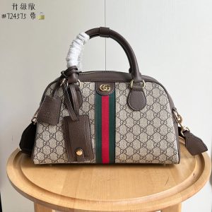 12.8"x7.9"x6.3" Canvas Handbag with bag charms BB-921302