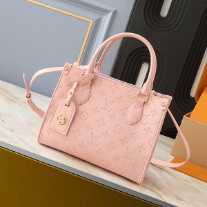 Leather 9.8"x4.3"x7.5" Totebag with Charm Adjustable Strap BB-921504