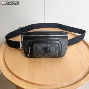 Mini Size 9.4"x5.1"x2.0" Black Belt bag with  Adjustable Strap BB-921642