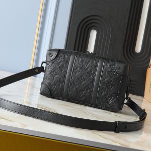 Black Prints Leather 8.9"x5.5"x2.0" Handbag with Adjustable Strap BB-921496