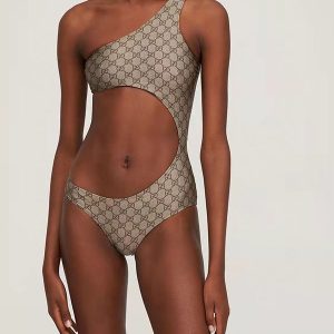 Sexy One-piece shoulder Swimsuit with Pads YY-925454