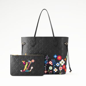New Size 12.2"x11.0"x5.5" 3Colorful Flowers Leather Totebag with Removable pocket BB-928074