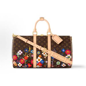 New 45x27x20cm Flowers Leather Red Lining Handbag with Adjustable strap BB-928092