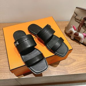 New High Quality Real Leather Slippers LX-872324