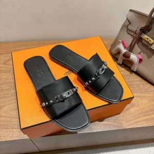 New High Quality Real Leather Slippers LX-872323