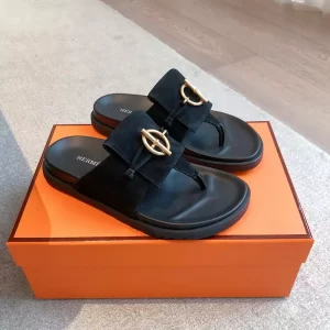 Fashion High Quality Real Leather Non-slip Slippers LX-872311