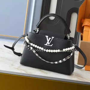 3 Colors Big31.5x20x11cm Medium27x7.3x9cm Small21x13.6x8cm Pearls Chains Woman's Handbag BB-24011