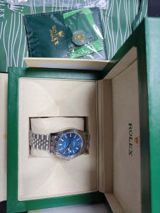 Classical 41mm diameter Blue Dial Man's Mechanical Watch WB-7180053 photo review
