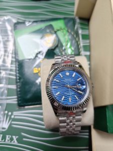 Classical 41mm diameter Blue Dial Man's Mechanical Watch WB-7180053 photo review