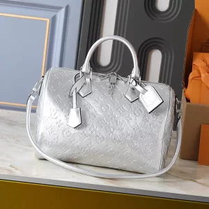 Big Sheepskin leather Size 30x21x17cm Woman's Handbag with straps and a charm BB-16041