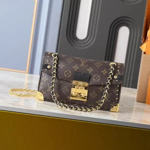 Genuine leather (2 Colors) Vintage Szie27x16x8cm Woman's Handbag with chains BB-15044