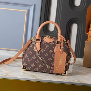 Genuine Leather (5 Colors) Size 23.5x17.5x11.5cm Woman's Handbag with chains straps BB-16058