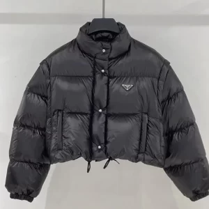 Detachable two-piece short standing collar down jacket WT-813068