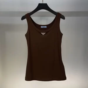 Classic Threaded Peplum Triangle Label Vest BX-93403