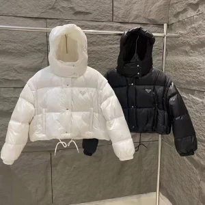 Detachable 2-piece short hooded down jacket WT-813081