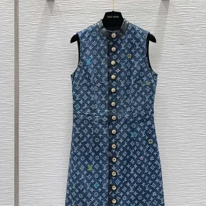 Sleeveless Denim Vest Dress QZ-93108