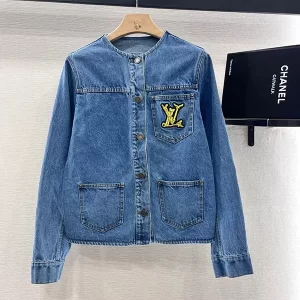 Vintage Denim Crew Neck Jacket WT-813089