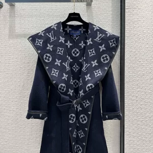 Full printed wrap style hooded woolen MY-93248