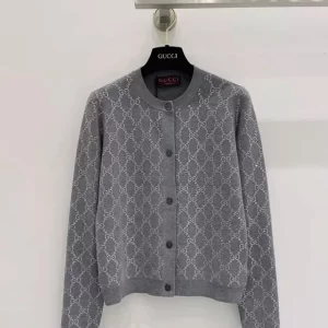 Hot stamping knitted cardigan MY-93255