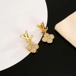 Elegant Stone-set Flowers Earrings ED-931318