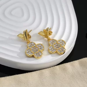 Fashion Stone-set Flowers Earrings ED-931321