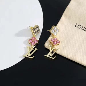 Stone-set Flowers Earrings(2Colors) ED-931328