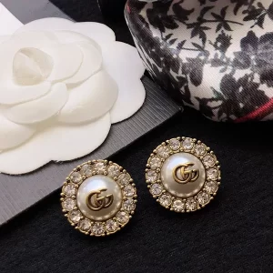 Fashion Stone-set pearls earrings ED-931259