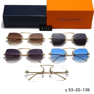 5 Colors Unisex rimless metal temples Sunglasses(A/B/C=53/22/139mm) TYJ-915727