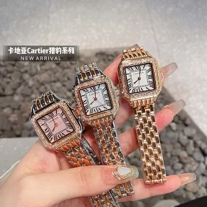 3Colors 27x37mm Diamonds Silver Dial Women's Quartz Movement Watch WB-661201