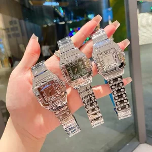6Colors  30x40mm Frosted Finish Roman Numeral Dial Quartz Movement Watch WB-661205