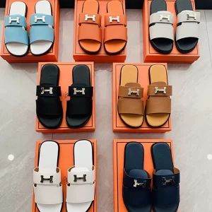 Fashion Genuine Leather open toe Flat Slippers (7Colors) LX-6613325